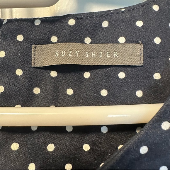 Casual Polka Dot Navy Dress - Picture 3 of 3